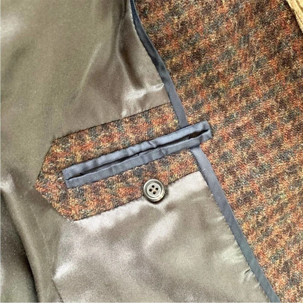 J.CREW COLLECTION Wool Coat Brown Blazer Plaid 8